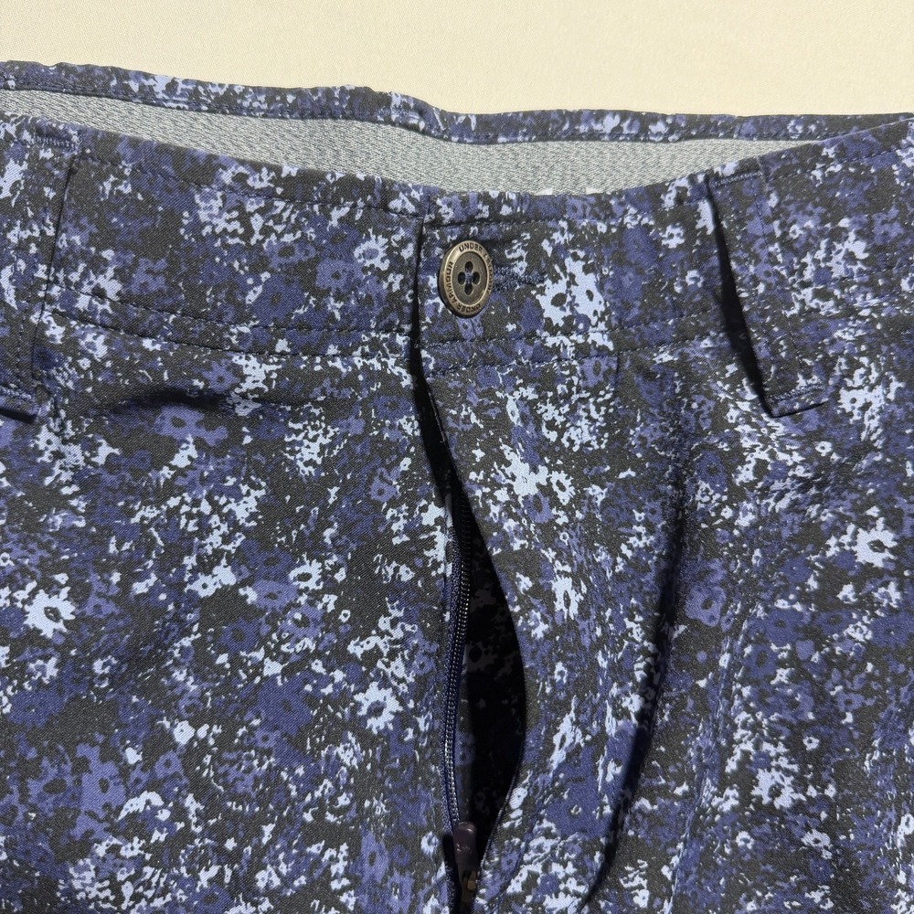 Under Armour Men's Golf Shorts Size 32 Navy Blue Floral Camo Print Stretch - Picture 5 of 10